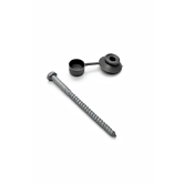 100 st houtdraadbouten 7 x 110 mm incl. ring en afsluitdop kleur grijs
