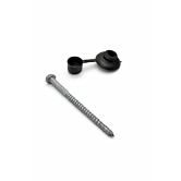 100 st houtdraadbouten 7 x 110 mm incl. ring en afsluitdop kleur zwart