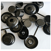 100 stuks losse combidoppen golfprofiel F en H kleur zwart (dop met ring)